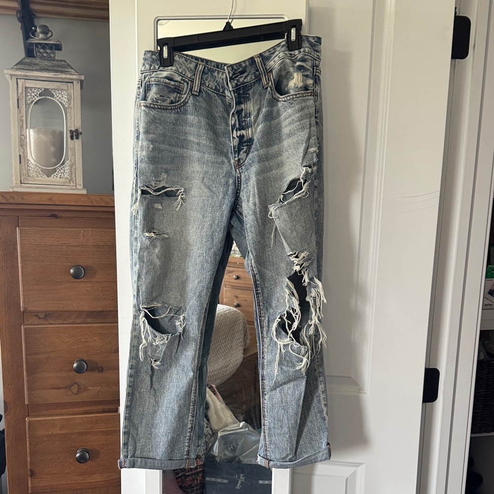 American Eagle Dark Blue Denim Shorts